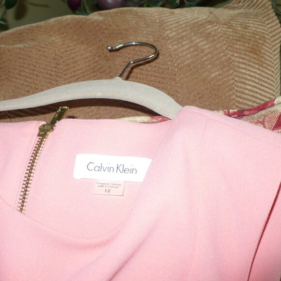 CALVIN KLEIN PEACH DRESS - Picture 1 of 4